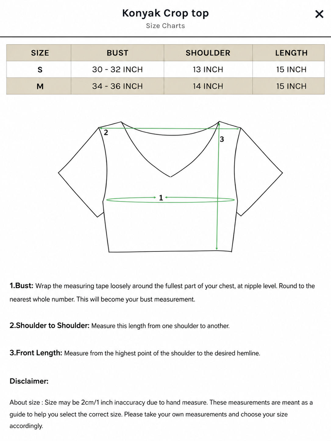 Konyak Crop top
